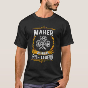 T-shirt Maher Irish Nom Cadeau Vintage Irlande Famille Sur
