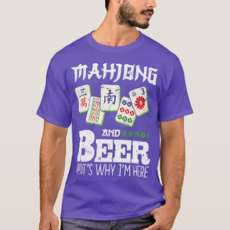 T-shirt Mahjong Beer Funny Mah Jongg