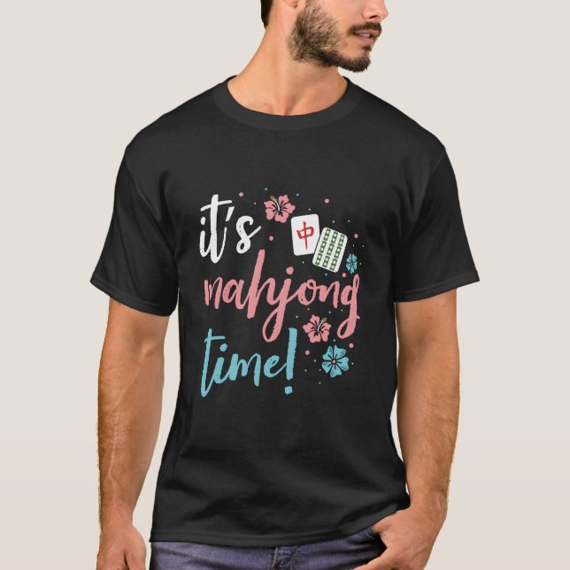 T-shirt Mahjong chinois ou joueur de Mahjong (Devant)