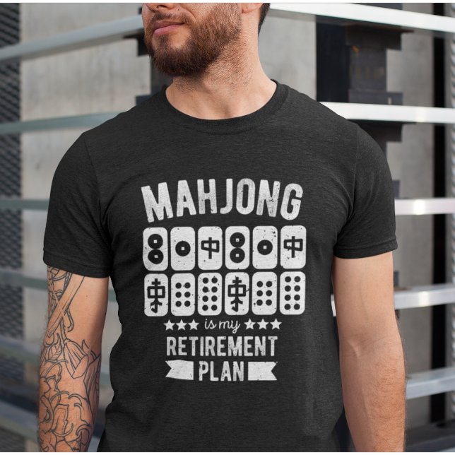 T-shirt Mahjong est mon plan de retraite (Créateur téléchargé)