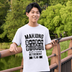 T-shirt Mahjong est mon plan de retraite Funny mahjong