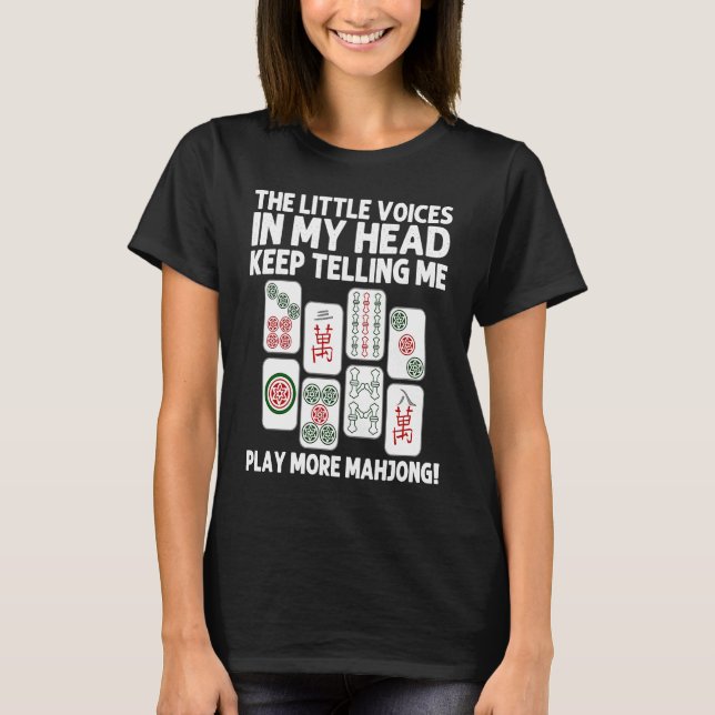 T-shirt Mahjong  For Men Women Tile Game  Players (Devant)