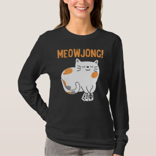 T-shirt Mahjong Jeu du joueur de chat Mah-Jongg Chine Soli