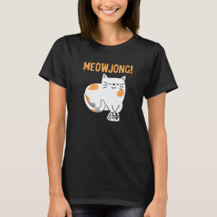 T-shirt Mahjong Jeu du joueur de chat Mah Jongg Chine Soli