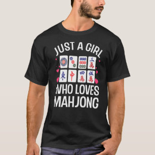 T-shirt Mahjong Pour Filles Femmes Chinoises Joueuses De M