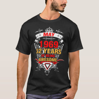 T-shirt Mai 1969 52 ans d'être génial