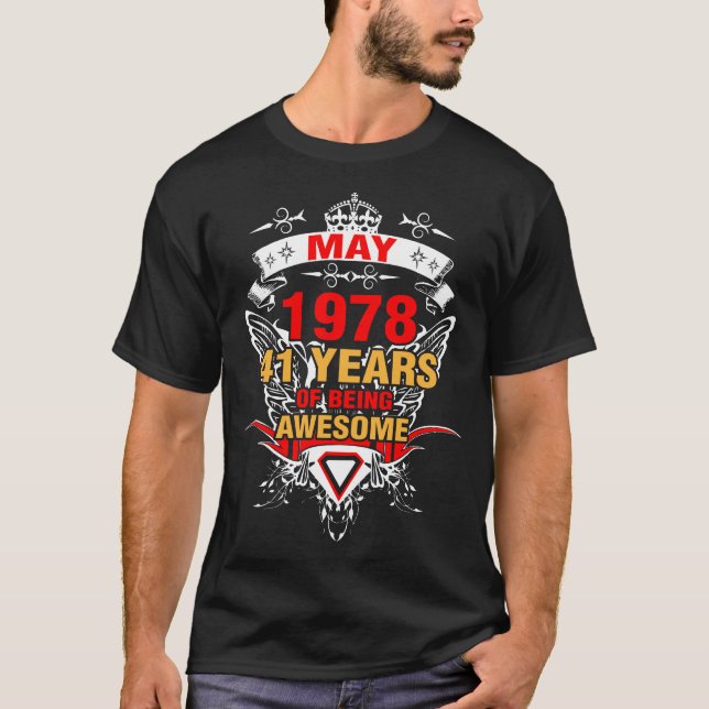 T-shirt Mai 1978 41 ans d'être génial (Devant)