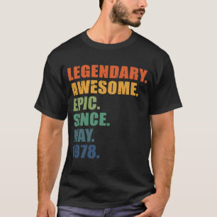 T-shirt Mai 1978 45 ans Hommes Hommes Anniversaire 45e ann