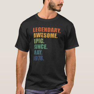 T-shirt Mai 1978 45 ans Hommes Hommes Anniversaire 45e ann