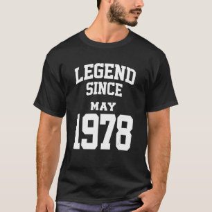 T-shirt Mai 1978 45e anniversaire Légende 45 ans