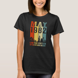 T-shirt Mai 1982 40 Ans D'Être Impressionnant