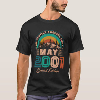 T-shirt Mai 2001 Anniversaire stupéfiant depuis mai 2001