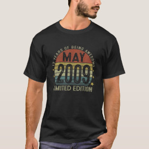 T-shirt Mai 2009 Vintage 13E Anniversaire 13 Ans Cadeaux F