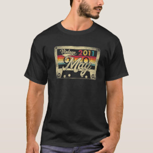 T-shirt Mai 2011 11E Anniversaire Cadeau Retro 11 Ans Vin