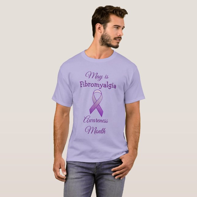 T-shirt Mai est Fibromyalgie Mois de sensibilisation Chemi (Devant entier)