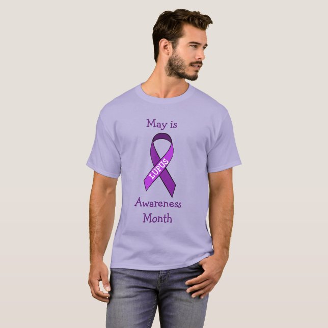 T-shirt Mai est le mois de la sensibilisation Lupus Chemis (Devant entier)