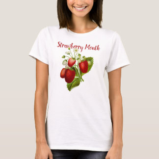 T-shirt Mai est le Mois des fraises, fraises Vintages