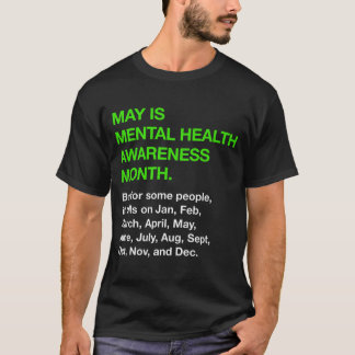 T-shirt Mai Est Mois De Sensibilisation À La Santé Mentale