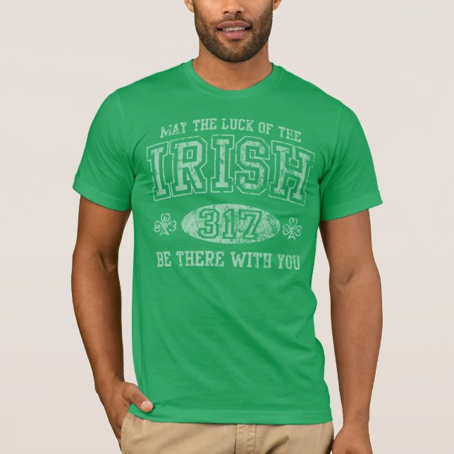 T-shirt Mai la chance du jour de St Patrick irlandais (Devant)