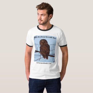 T-shirt Mai la forêt soit avec vous ! version de hibou