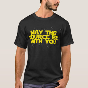 T-shirt Mai la source soit avec vous - jaune/parodie