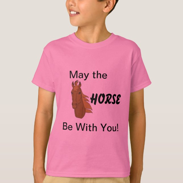 T-shirt Mai le cheval soit avec vous ! (Devant)