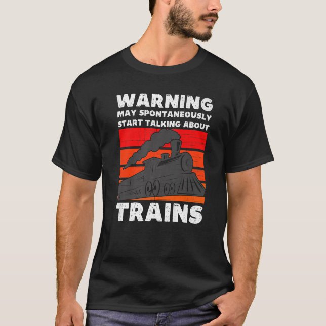 T-shirt Mai Parler Spontanément de Trains Trainspotter M (Devant)