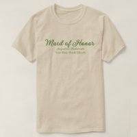 Maid of Honor Green Beige Wedding Party tenue