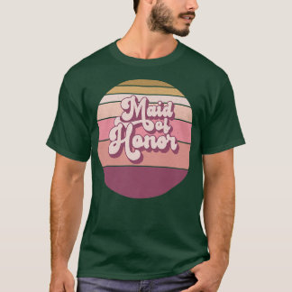 T-shirt Maid of HonorBachelorette, Hen Night Retro Vintage