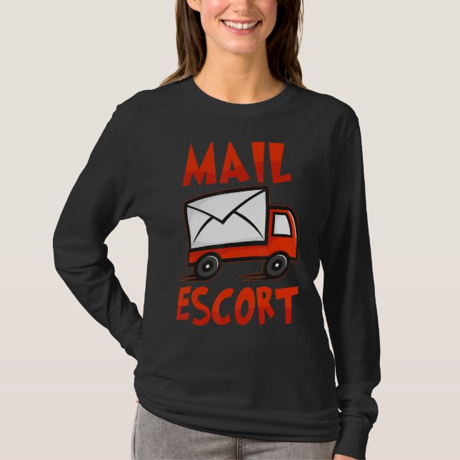 T-shirt Mail Escort Service postal Mailman (Devant)