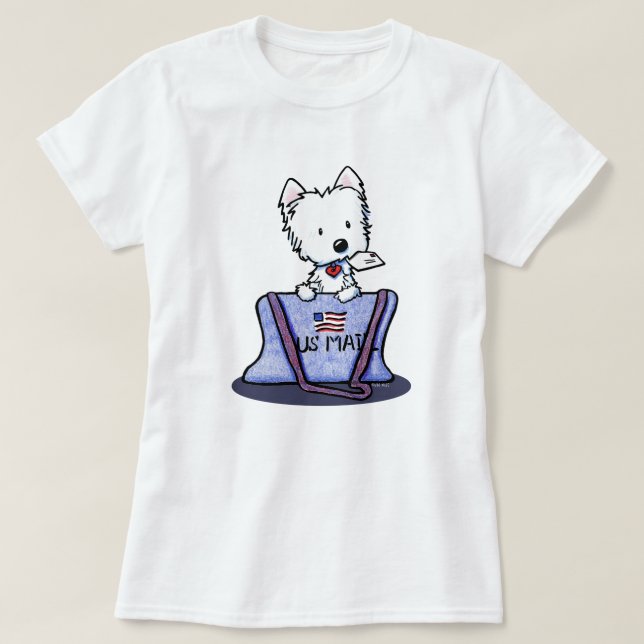 T-shirt Mailbag Westie KiniArt (Design devant)