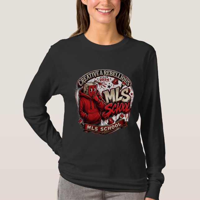 T-shirt Maillot à manches longues graphique de l'école MLS (Devant)