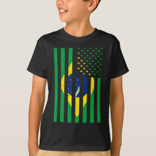 T-shirt Maillot Brésil Brasil Football Usa Drapeau Amériqu