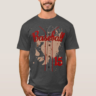 T-shirt Maillot de Baseball Numéro 15 Enfants Uniforme de
