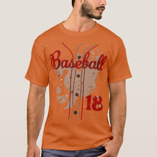 T-shirt Maillot de baseball numéro 18 Enfants Baseball Uni