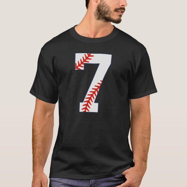 T-shirt Maillot de Baseball Numéro 7 (Devant)
