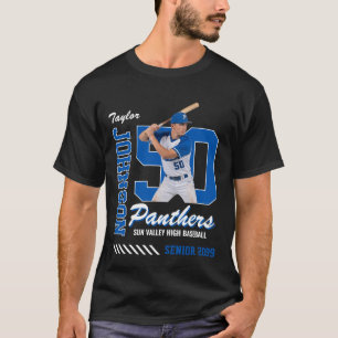 T-shirt Maillot de baseball personnalisé avec photo et num