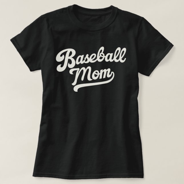 T-shirt Maillot de baseball personnalisé pour maman avec n (Design devant)