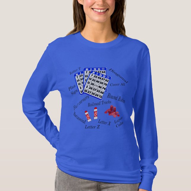 T-shirt Maillot de Bingo à Manches Longues (Devant)