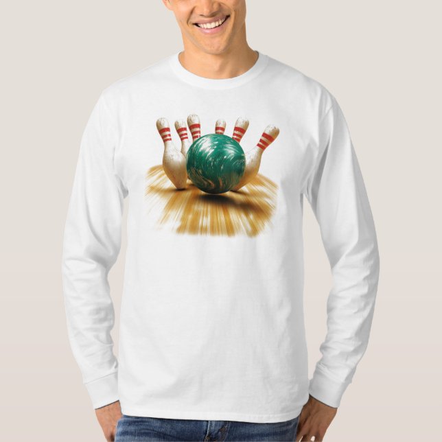 T-shirt Maillot de bowling à manches longues (Devant)