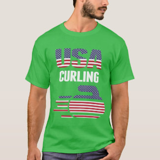 T-shirt Maillot de curling Usaem Rock Cadeau de sports d'h