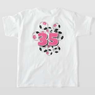 T-shirt maillot de filles groupe de ballons de football ro