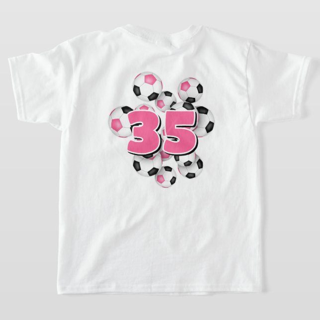 T-shirt maillot de filles groupe de ballons de football ro (Couchage Retour)