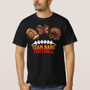T-shirt Maillot de football personnalisé Coquette Léopard