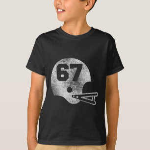 T-shirt Maillot de football vintage numéro 67 numéro de jo