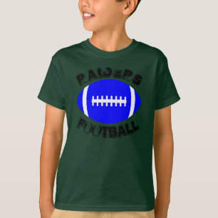 T-shirt Maillot de footballeur bleu personnalisé avec le n