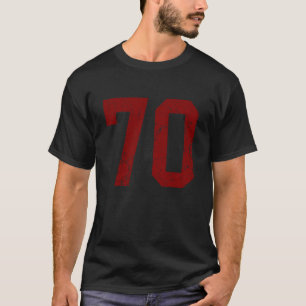 T-shirt Maillot de joueur uniforme en détresse Marron Numé