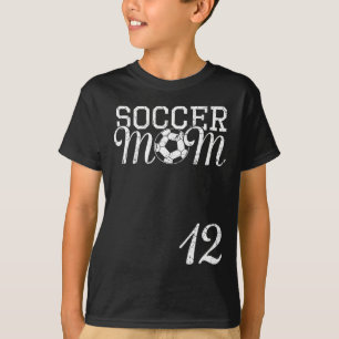 T-shirt Maillot de maman de foot Numéro 12 Joueur préféré