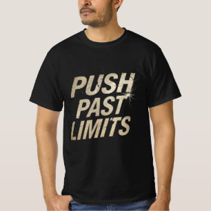 T-shirt Maillot de motivation de gym Push Past Limits En
