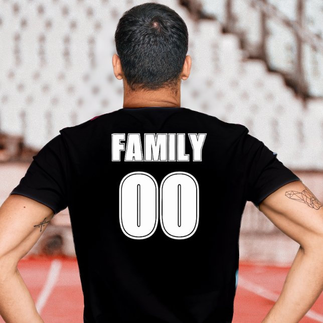 T-shirt Maillot de sport personnalisé - Section de soutien (Custom  Family Support - Sports Jersey with Player Number)
